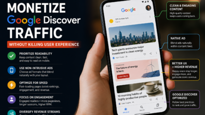 How News Sites Can Monetize Google Discover Traffic Without Killing User Experience