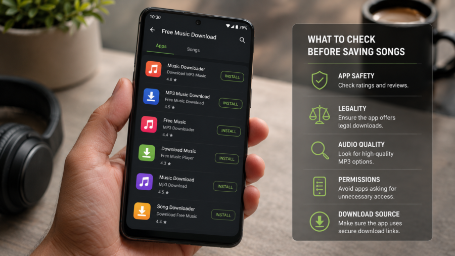 Free Music Download Apps on Android: What to Check Before Saving Songs