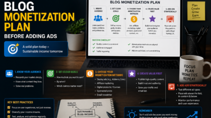 How to Build a Blog Monetization Plan Before Adding Ads