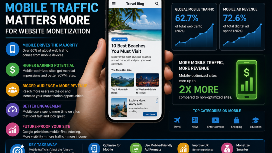 Why Mobile Traffic Matters More for Website Monetization